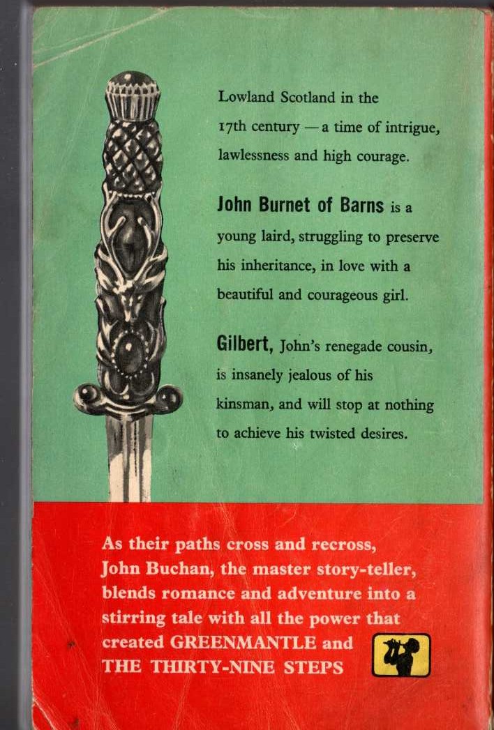 John Buchan  JOHN BURNET OF BARNS magnified rear book cover image