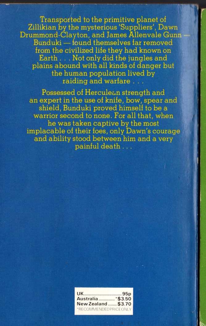 J.T. Edson  FEARLESS MASTER OF THE JUNGLE magnified rear book cover image