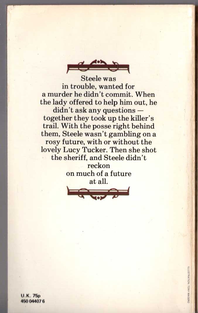 George G. Gilman  ADAM STEELE 24: MANHUNT magnified rear book cover image