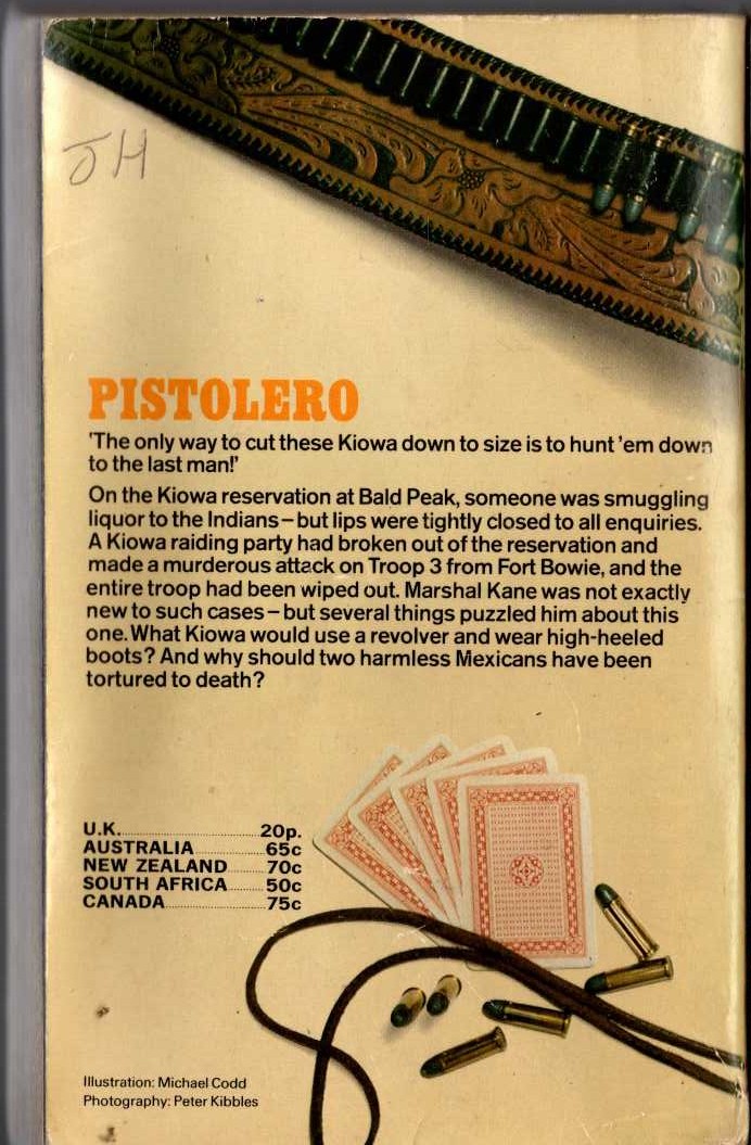 Louis Masterson  PISTOLERO magnified rear book cover image