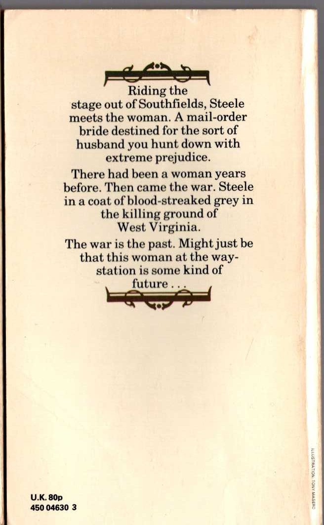 George G. Gilman  ADAM STEELE 25: STEELE'S WAR: THE WOMAN magnified rear book cover image