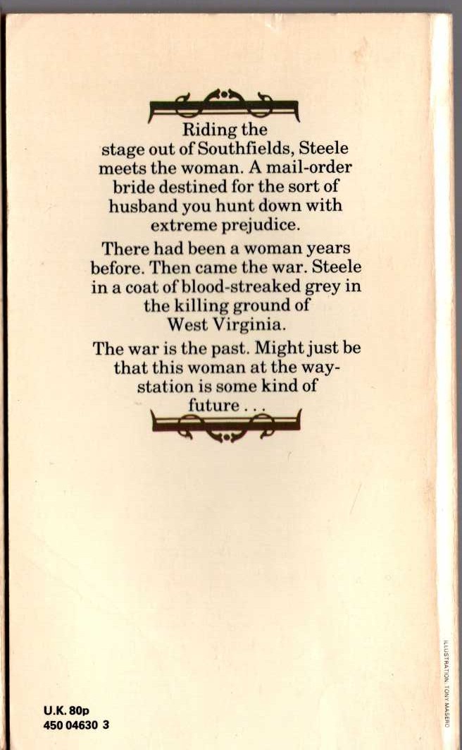 George G. Gilman  ADAM STEELE 25: STEELE'S WAR: THE WOMAN magnified rear book cover image