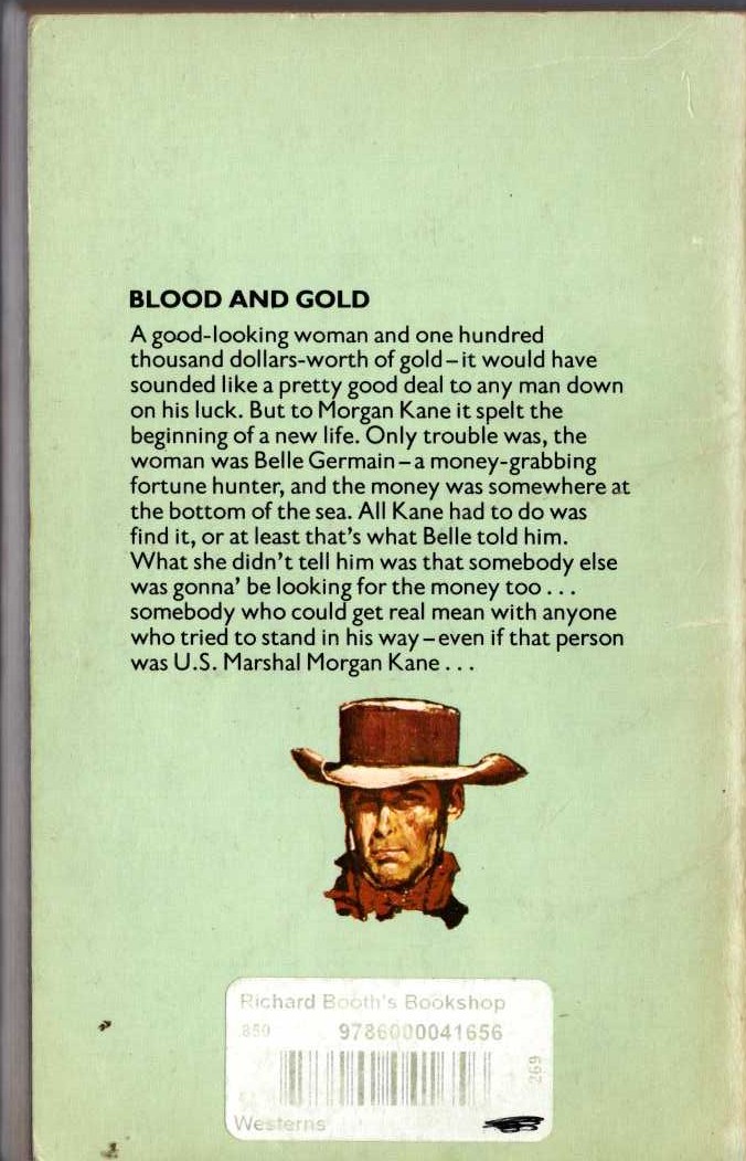 Louis Masterson  BLOOD AND GOLD magnified rear book cover image