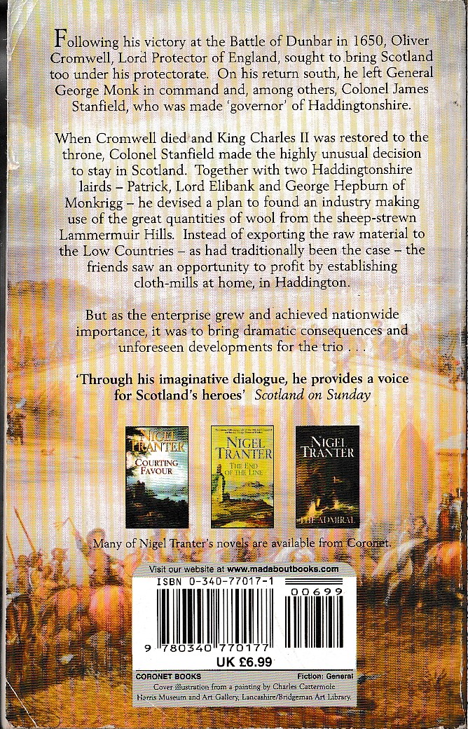Nigel Tranter  TRIPLE ALLIANCE magnified rear book cover image