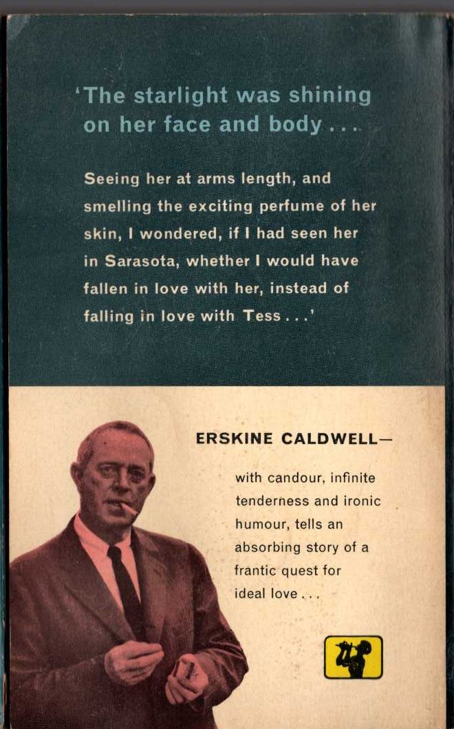Erskine Caldwell  LOVE AND MONEY magnified rear book cover image