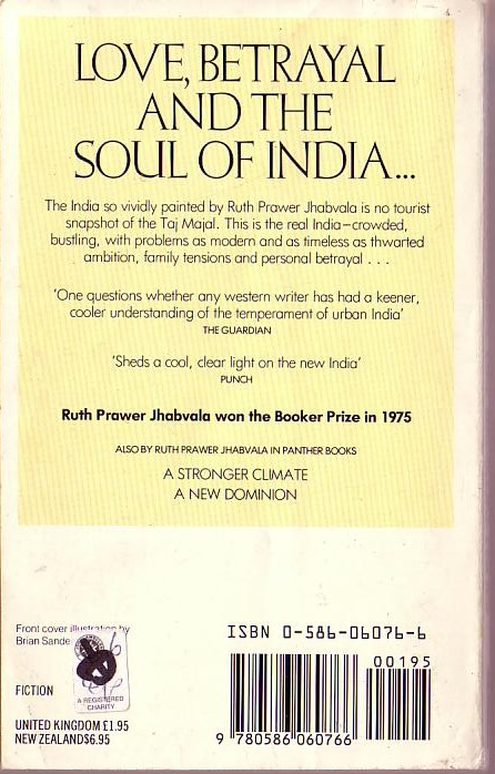 Ruth Prawer Jhabvala  LIKE BIRDS, LIKE FISHES magnified rear book cover image