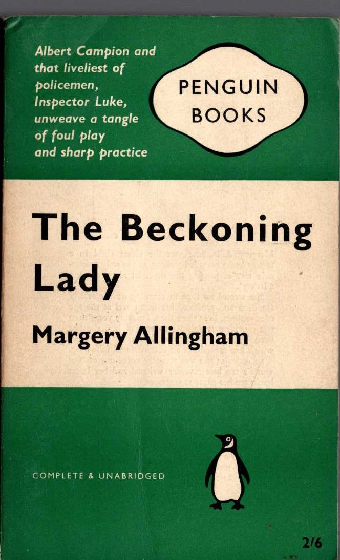 Margery Allingham  THE BECKONING LADY front book cover image