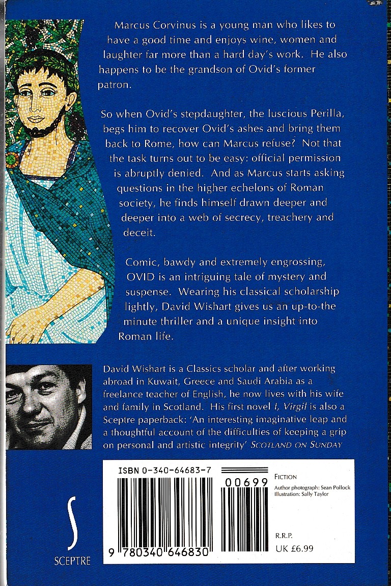 David Wishart  OVID magnified rear book cover image