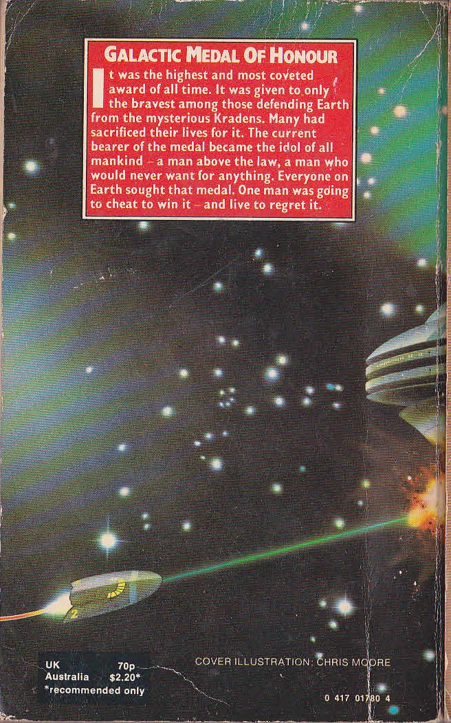Mack Reynolds  GALACTIC MEDAL OF HONOUR magnified rear book cover image