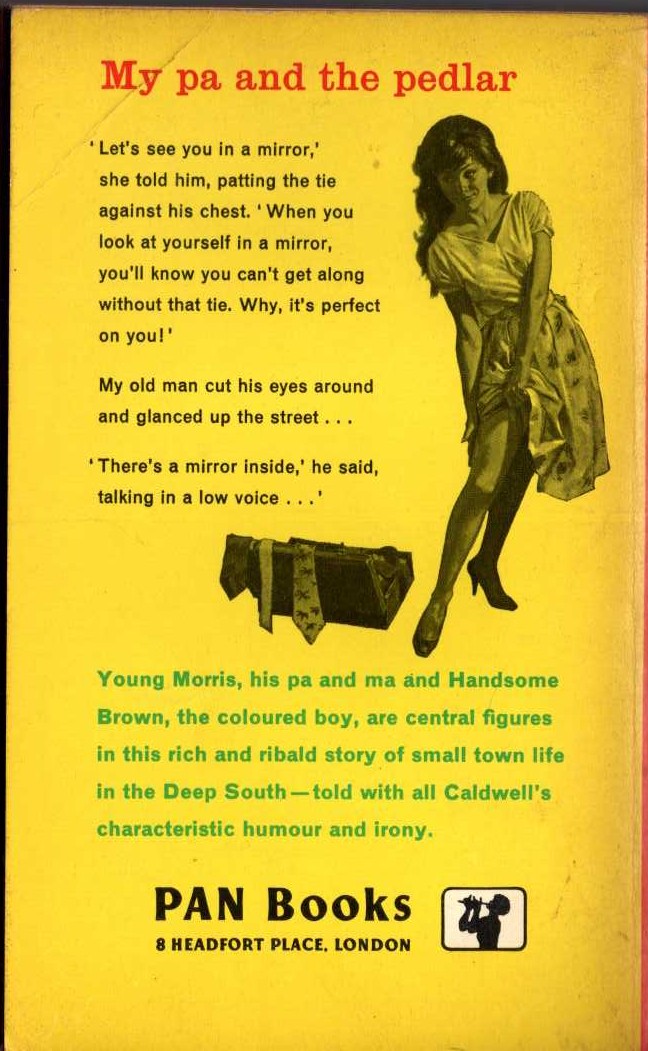 Erskine Caldwell  GEORGIA BOY magnified rear book cover image