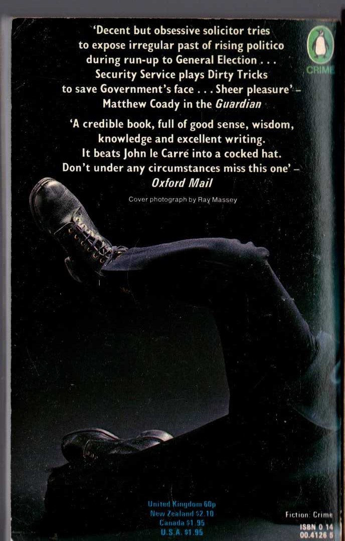 Michael Gilbert  FLASH POINT magnified rear book cover image