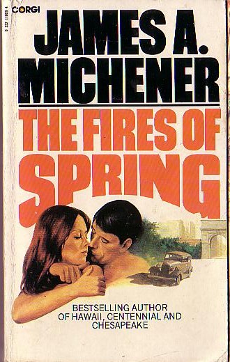 James A. Michener  THE FIRES OF SPRING front book cover image