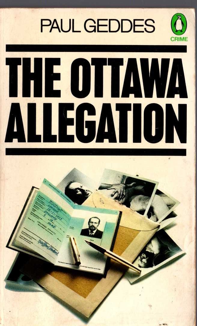 Paul Geddes  THE OTTAWA ALLEGATION front book cover image