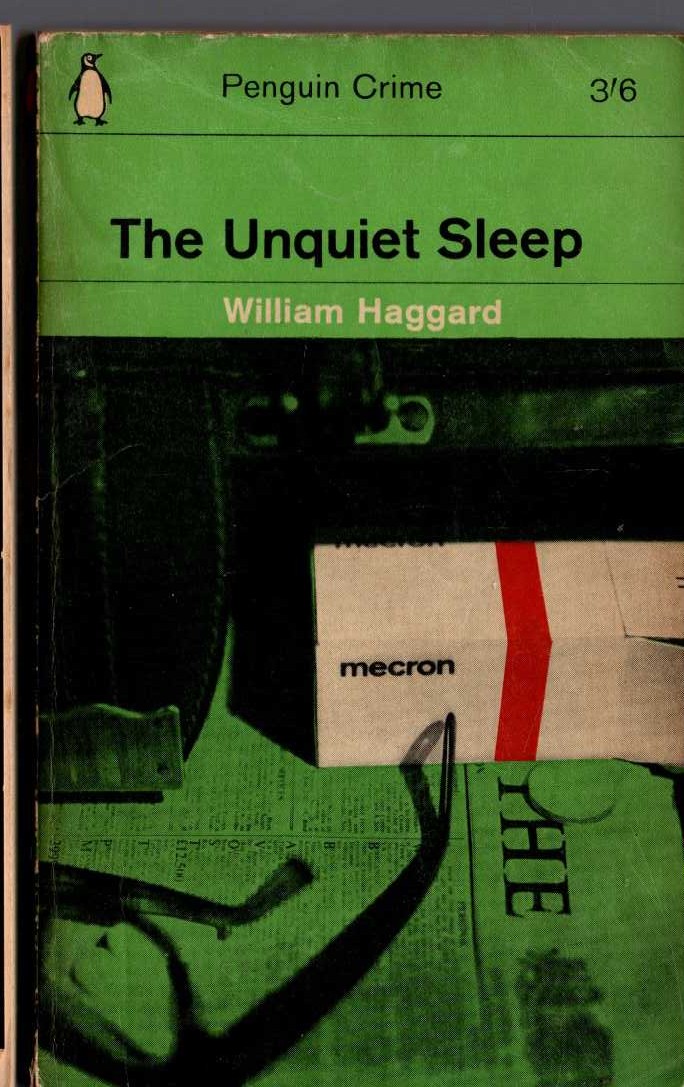 William Haggard  THE UNQUIET SLEEP front book cover image