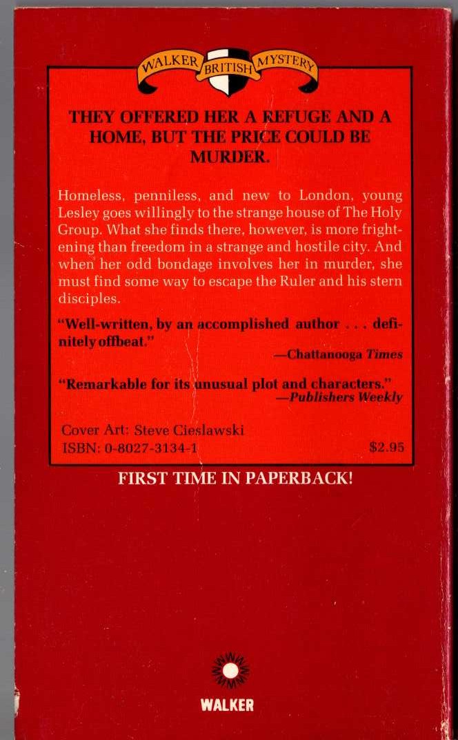 Josephine Bell  A DEADLY PLACE TO STAY magnified rear book cover image