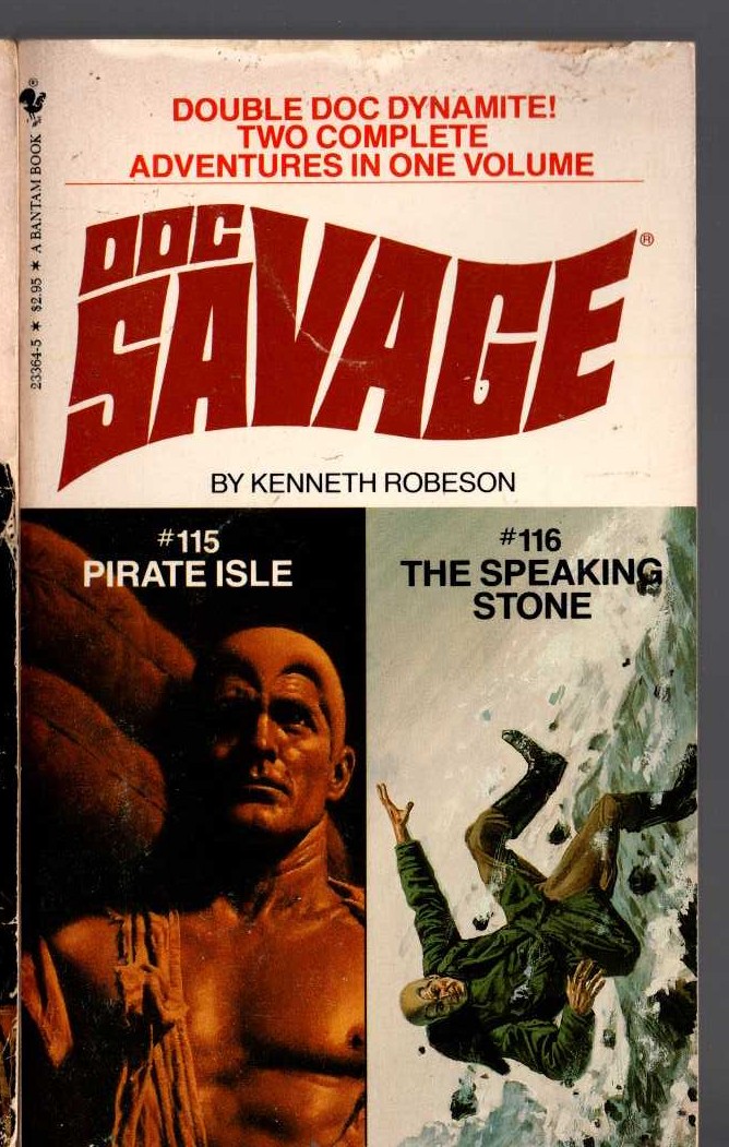 Kenneth Robeson  DOC SAVAGE: PIRATE ISLE and THE SPEAKING STONE front book cover image
