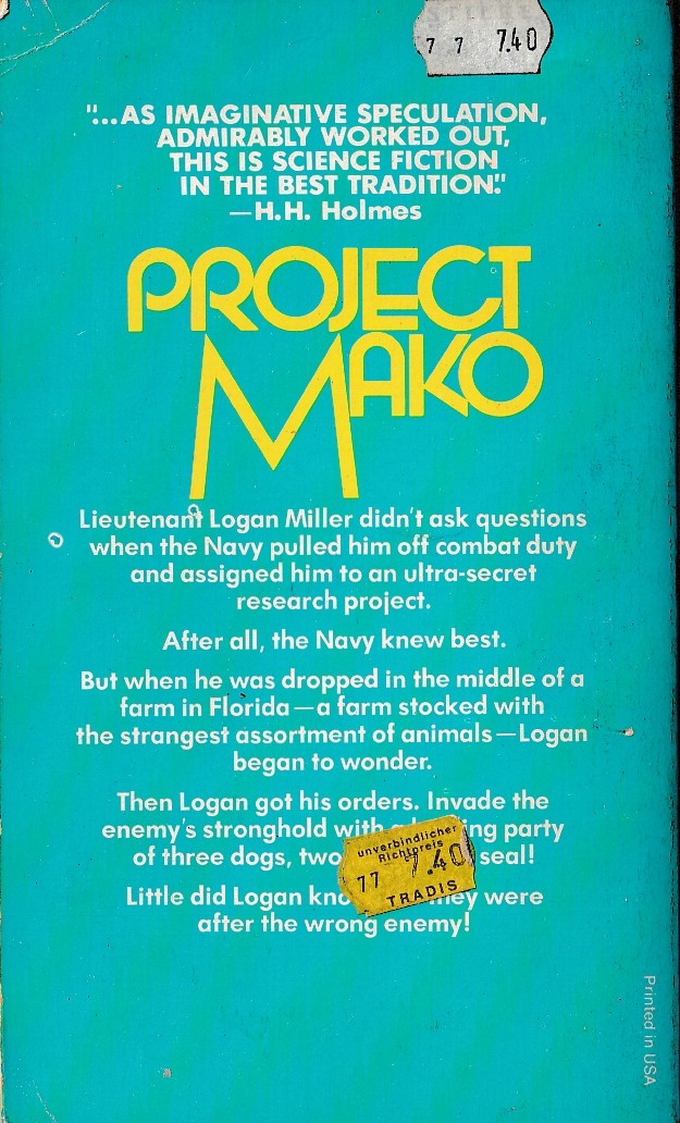 Frederik Pohl  SLAVE SHIP magnified rear book cover image