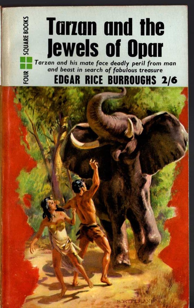 Edgar Rice Burroughs  TARZAN AND THE JEWELS OF OPAR front book cover image