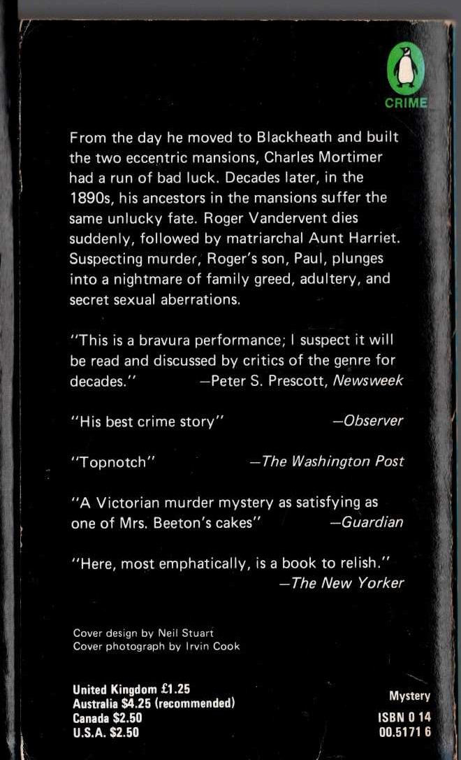 Julian Symons  THE BLACKHEATH POISONINGS magnified rear book cover image