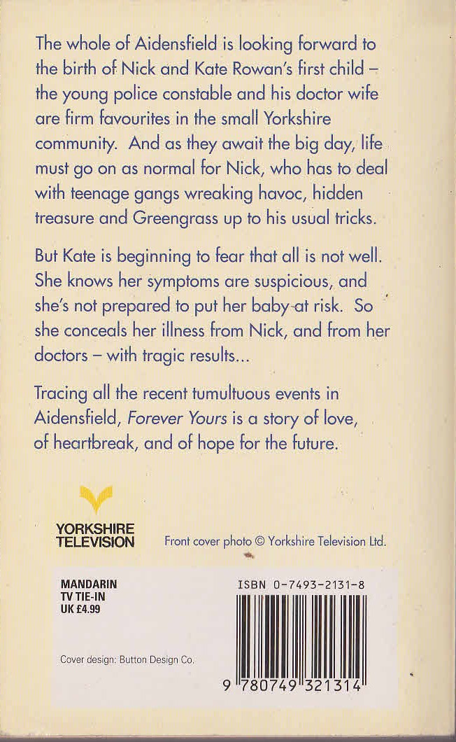 David Martin  HEARTBEAT: Forever Yours (Nick Berry) magnified rear book cover image