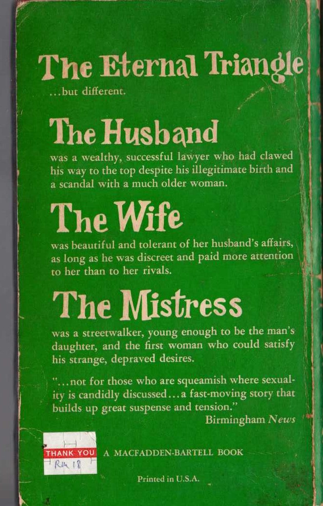 Georges Simenon  IN CASE OF EMERGENCY magnified rear book cover image