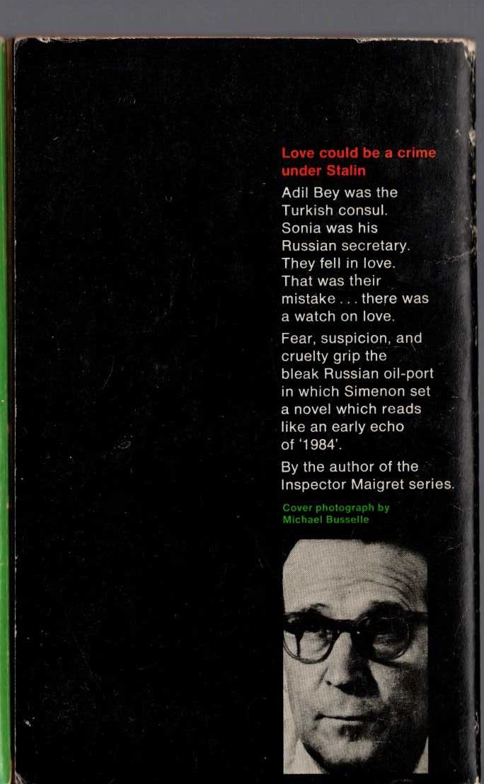 Georges Simenon  THE WINDOW OVER THE WAY magnified rear book cover image