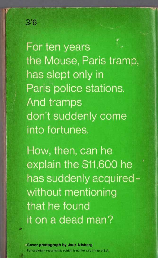 Georges Simenon  THE MOUSE magnified rear book cover image