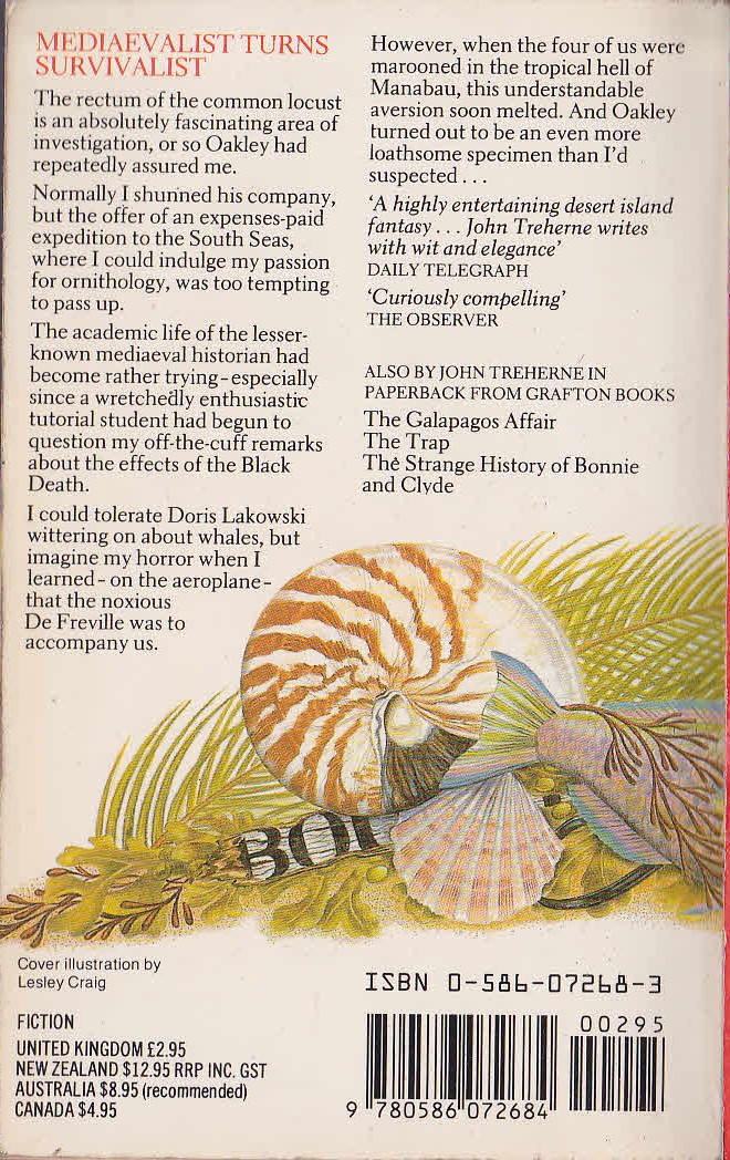 John Treherne  MANGROVE CHRONICLE magnified rear book cover image
