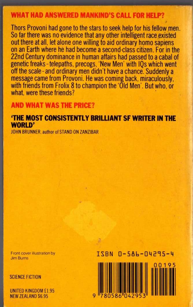 Philip K. Dick  OUR FRIENDS FROM FROLIX 8 magnified rear book cover image
