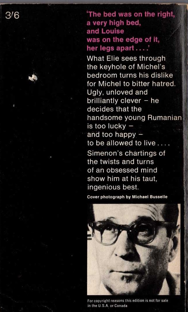 Georges Simenon  ACCOUNT UNSETTLED magnified rear book cover image