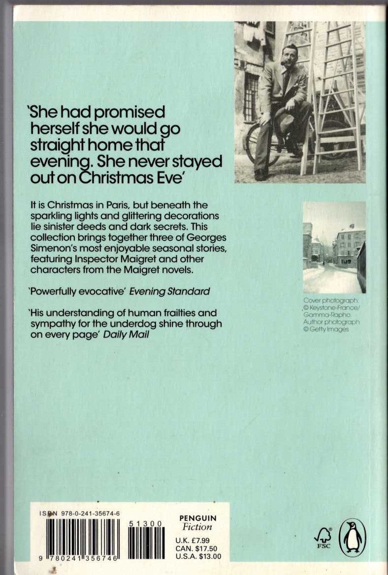 Georges Simenon  A MAIGRET CHIRSTMAS and Other Stories magnified rear book cover image