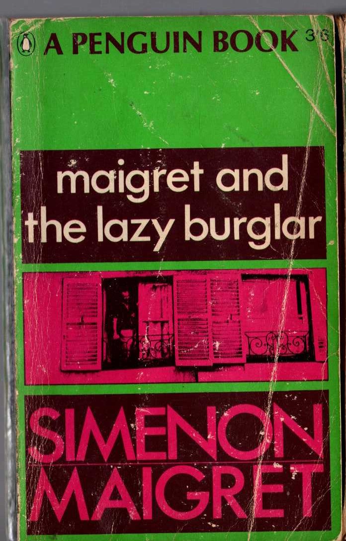 Georges Simenon  MAIGRET AND THE LAZY BURGLAR front book cover image