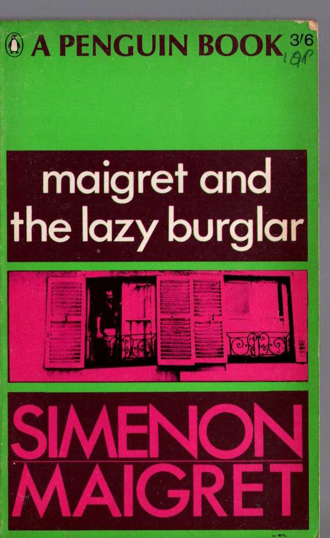 Georges Simenon  MAIGRET AND THE LAZY BURGLAR front book cover image