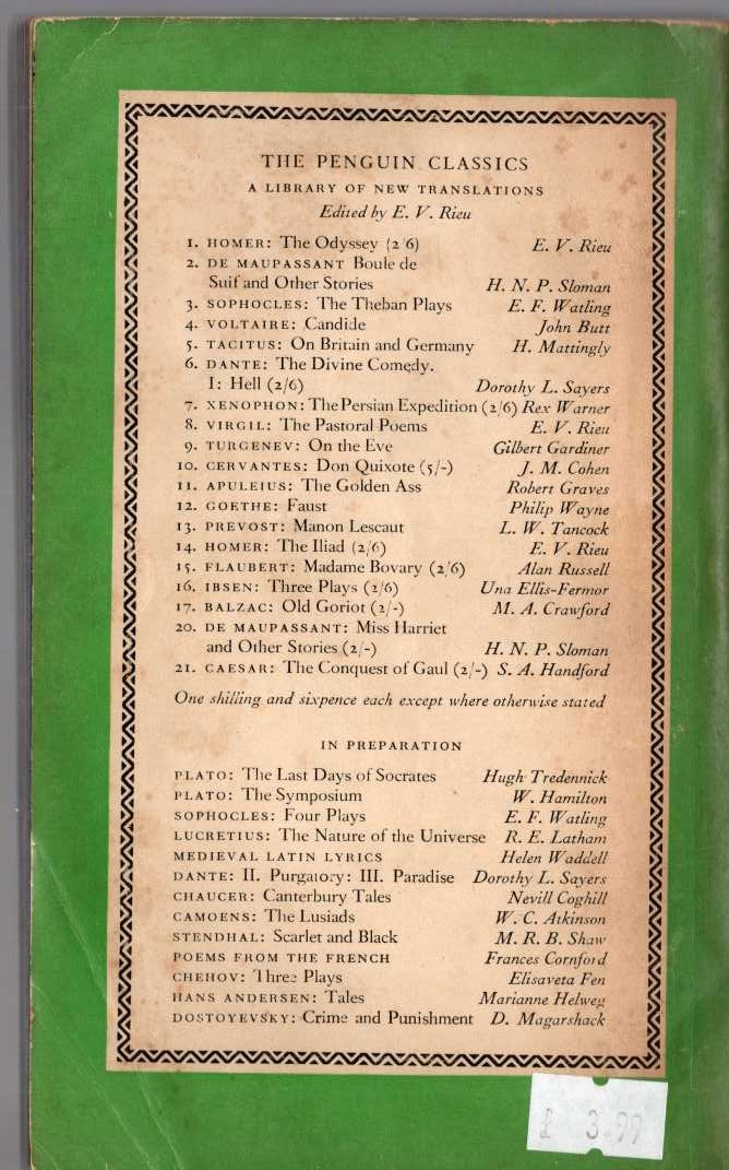 Guy De Maupassant  MISS HARRIET and other stories magnified rear book cover image