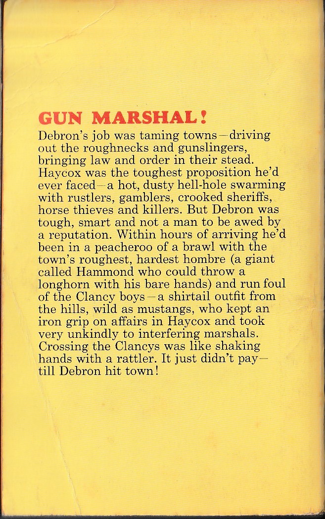 Matt Chisholm  GUN MARSHAL magnified rear book cover image