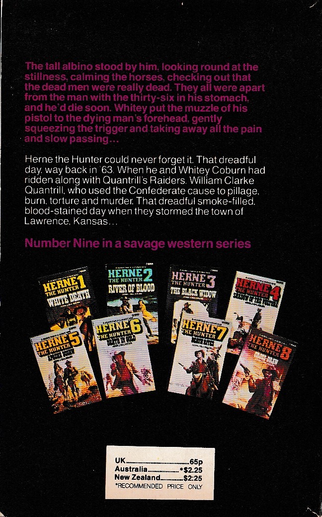 John McLaglen  HERNE THE HUNTER 9: MASSACRE! magnified rear book cover image