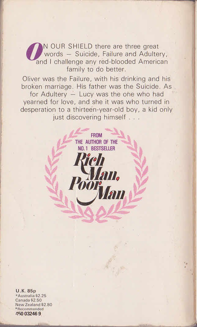 Irwin Shaw  LUCY CROWN magnified rear book cover image