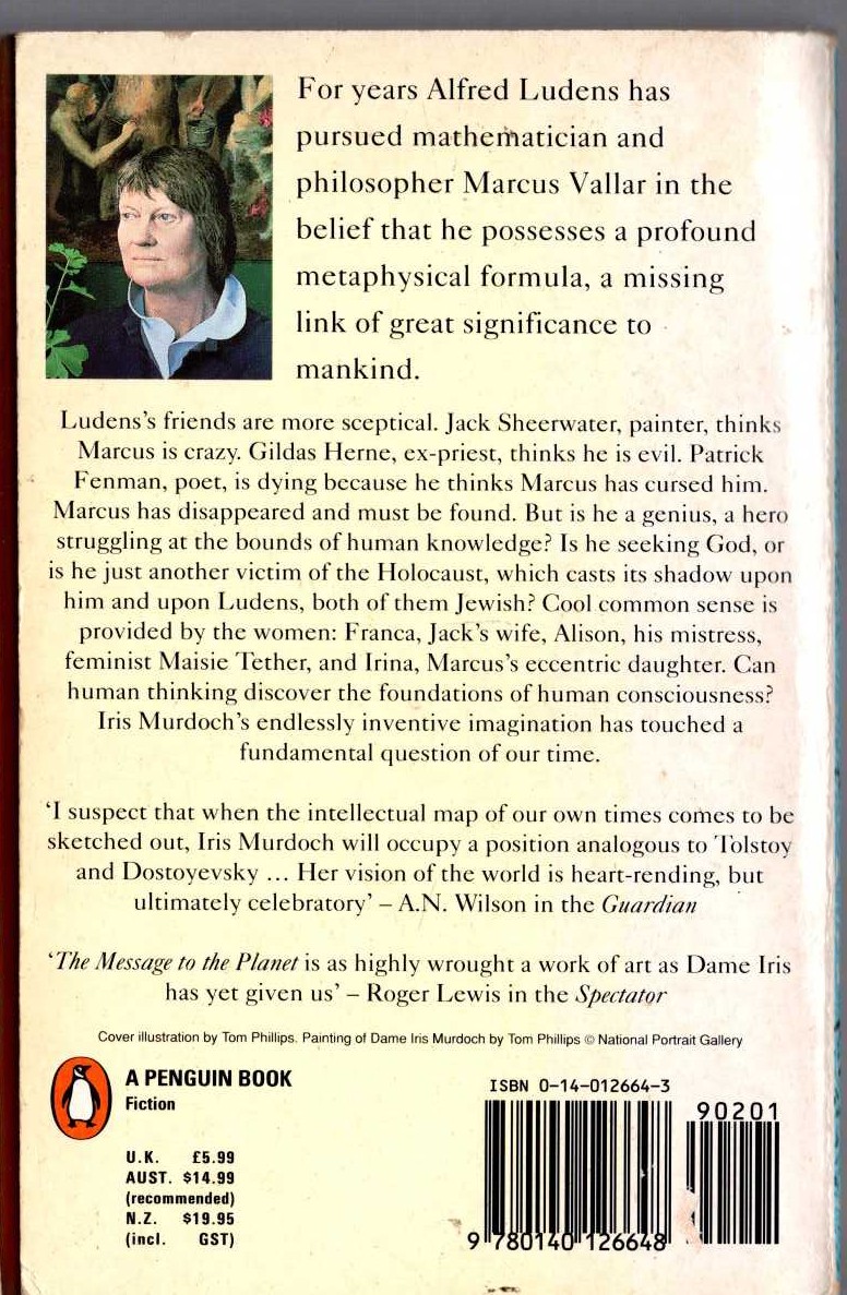 John D. MacDonald  THE DEEP BLUE GOOD-BY magnified rear book cover image