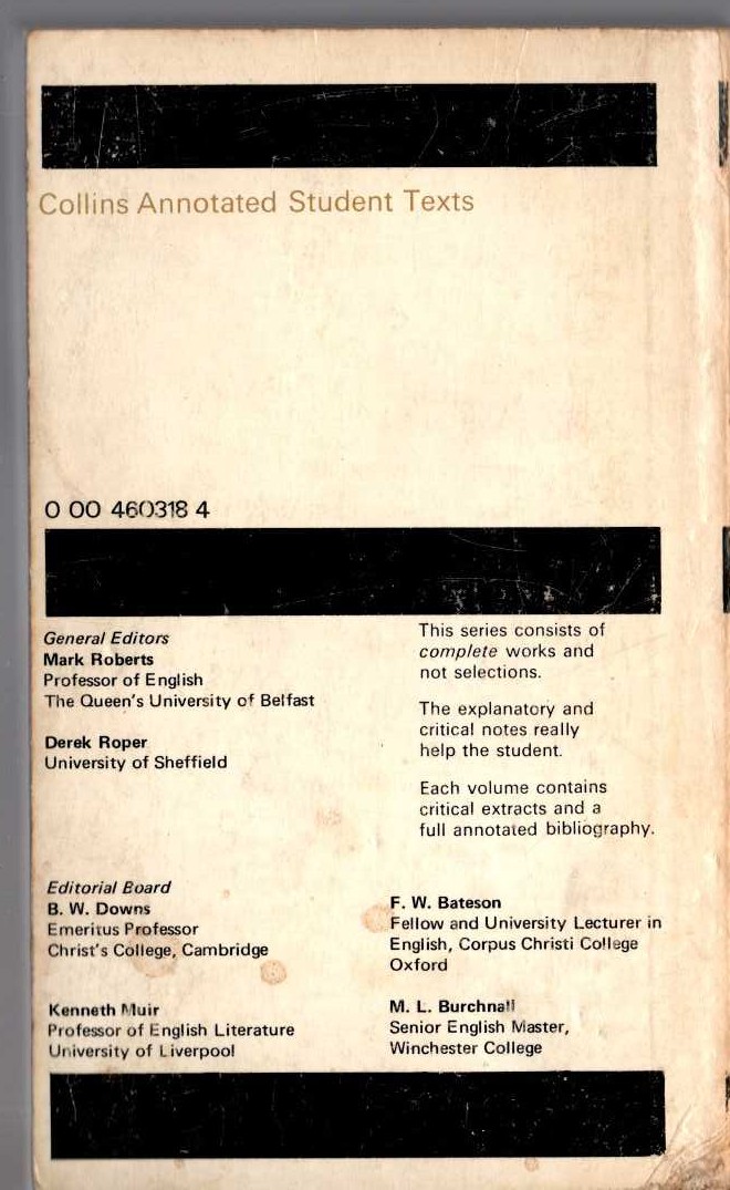 P.H. Butter (edits) SHELLEY. ALASTOR. PROMETHEUS UNBONUD. ADONAIS and other Poems magnified rear book cover image