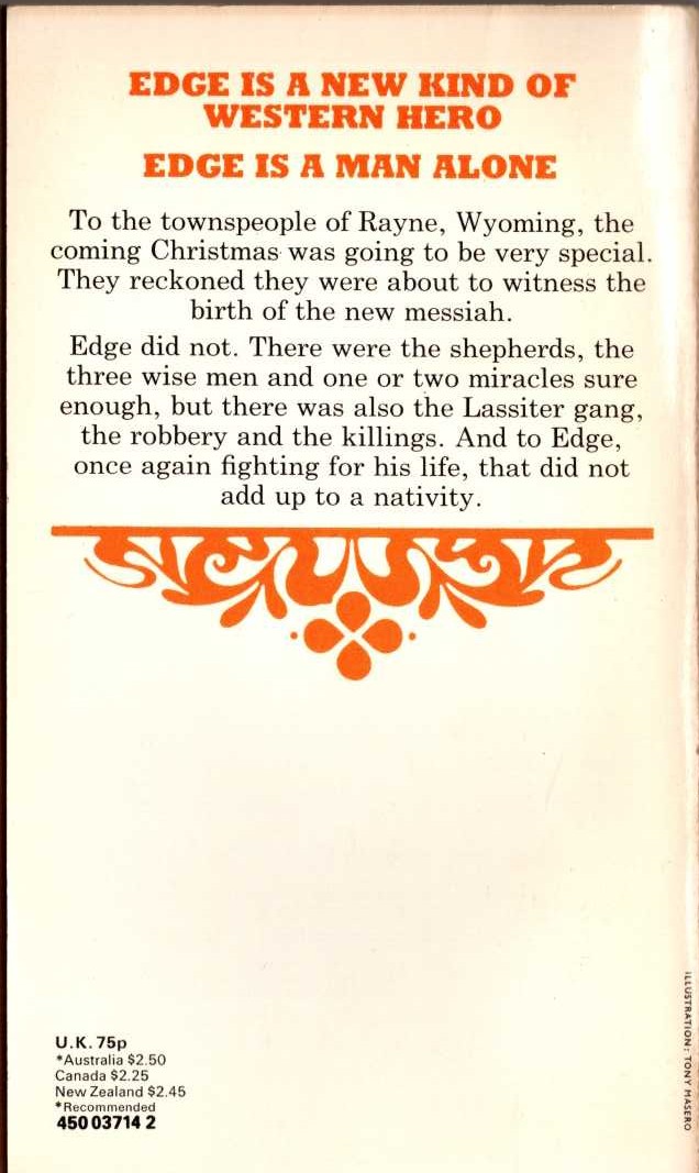 George G. Gilman  EDGE 28: EVE OF EVIL magnified rear book cover image