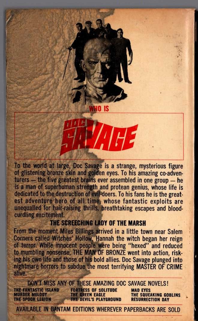 Kenneth Robeson  DOC SAVAGE: HEX magnified rear book cover image