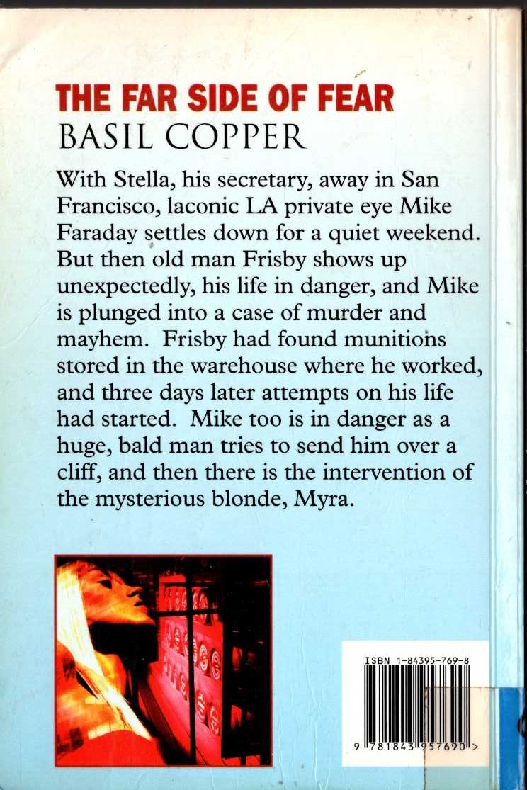 Basil Copper  THE FAR SIDE OF FEAR magnified rear book cover image