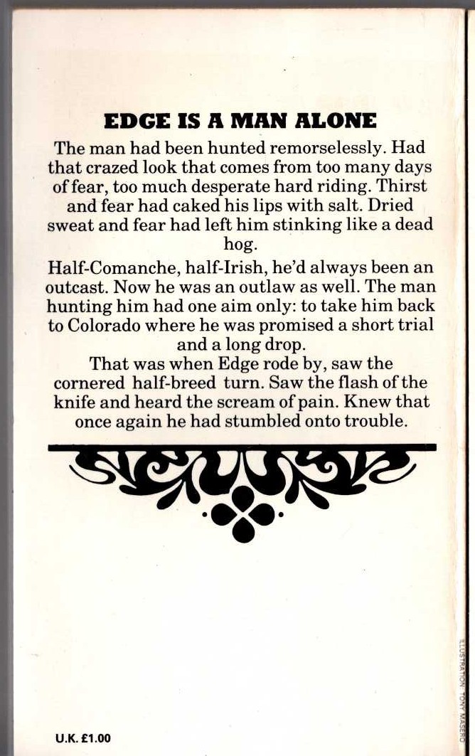 George G. Gilman  EDGE 39: THE PRISONERS magnified rear book cover image