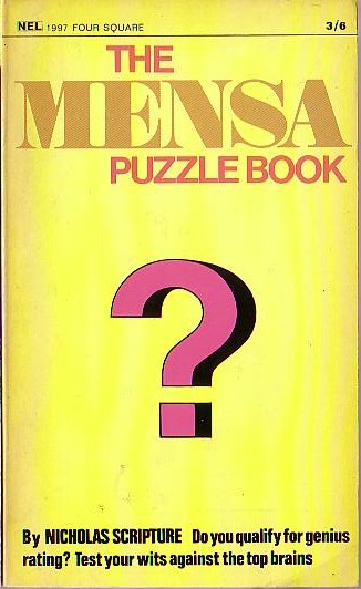 \ THE MENSA PUZZLE BOOKby Nicholas Scripture  front book cover image