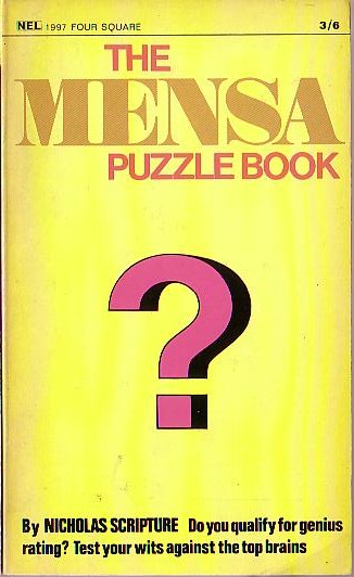 \ THE MENSA PUZZLE BOOK by Nicholas Scripture front book cover image