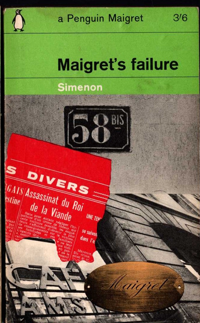 Georges Simenon  MAIGRET'S FAILURE front book cover image