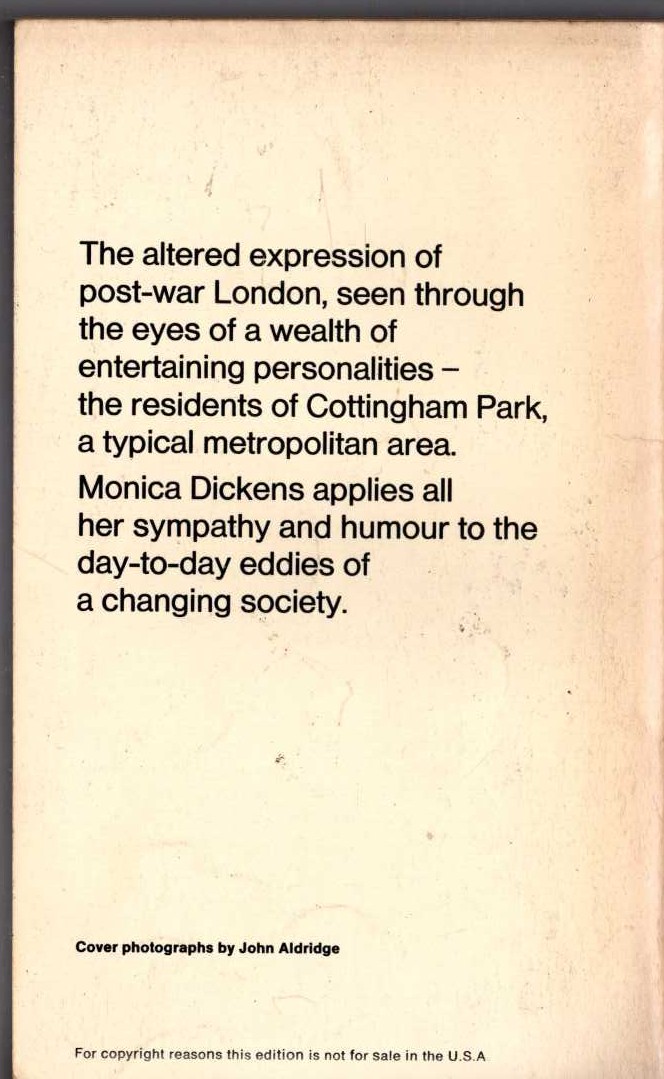 Monica Dickens  THE HEART OF LONDON magnified rear book cover image
