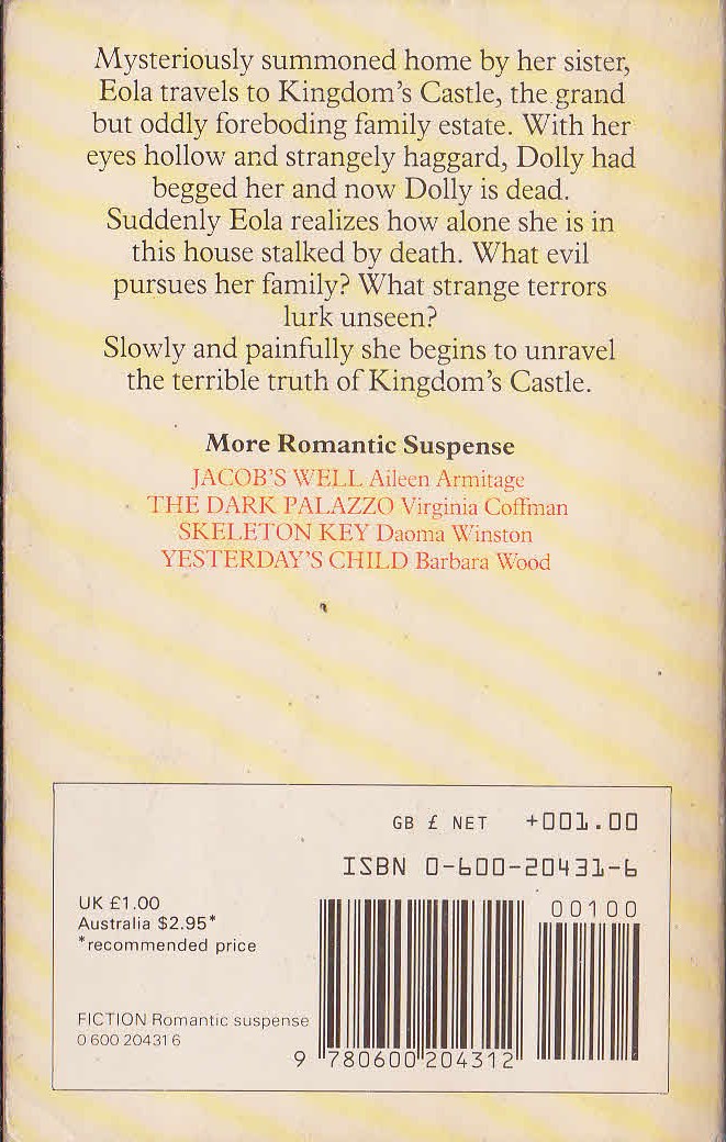 Daoma Winston  KINGDOM'S CASTLE magnified rear book cover image
