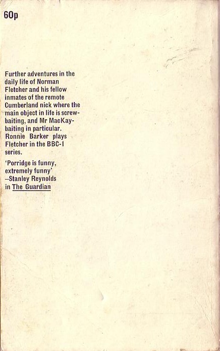 ANOTHER STRETCH OF PORRIDGE (Ronnie Barker) magnified rear book cover image