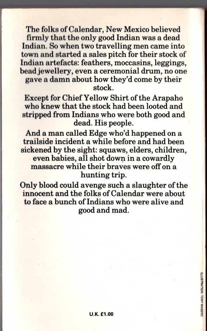 George G. Gilman  EDGE 43: ARAPAHO REVENGE magnified rear book cover image